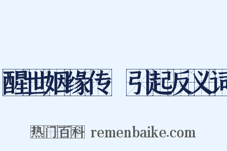 醒世姻缘传·引起反义词是什么意思的图片